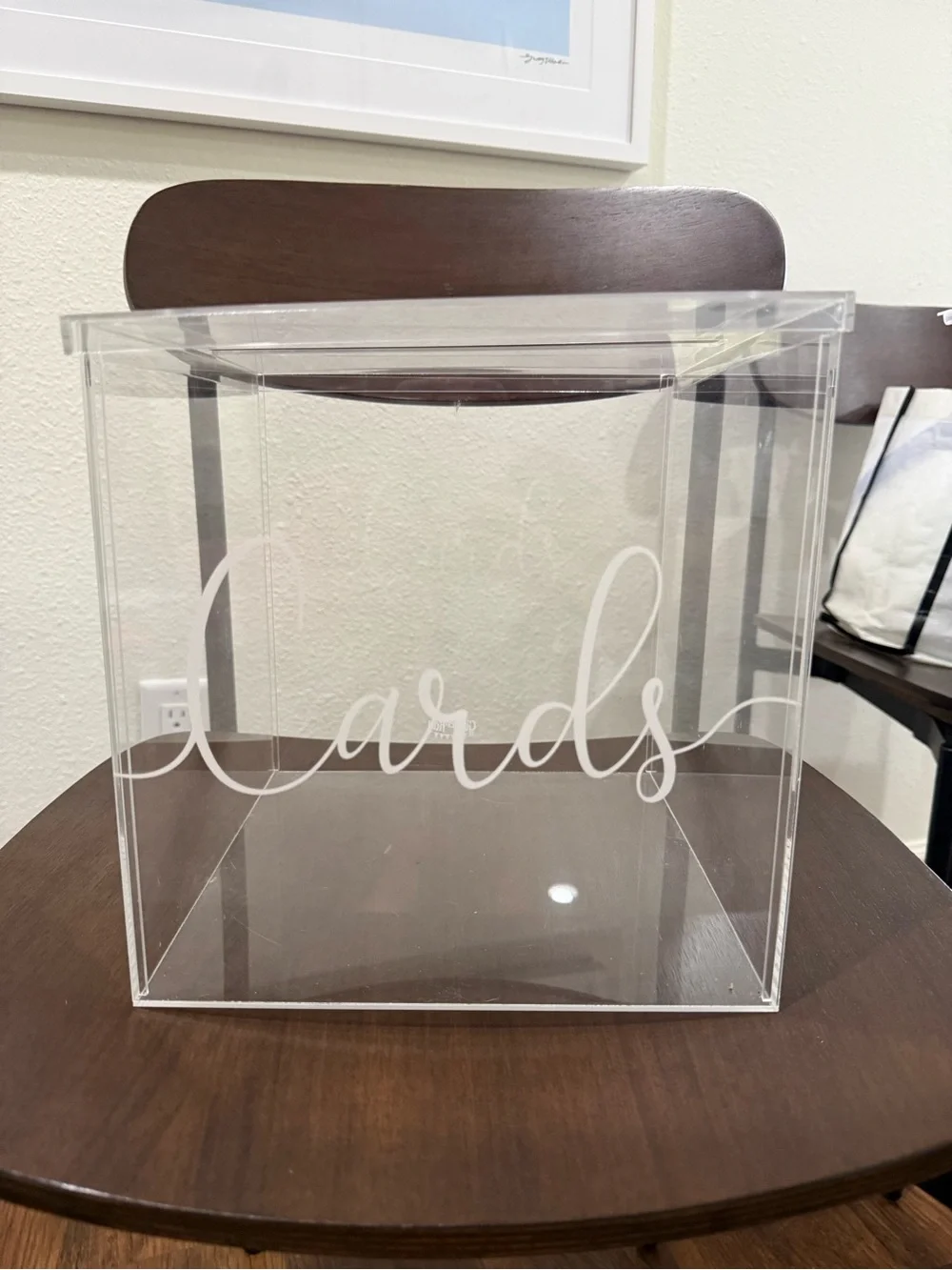 Clear Acrylic 'Cards' Wedding Card Box - Transparent Card Holder